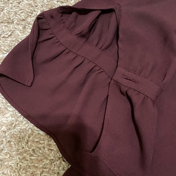 Ann Taylor Petite Tie Neck Ruffle Blouse - Picture 4 of 5